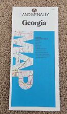 Vintage 1980s Georgia State Map by Rand McNally. Paper Map. picture