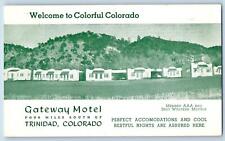 c1950's Gateway Motel & Restaurant Cottages Trinidad Colorado Vintage Postcard picture