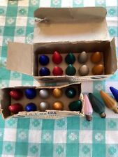 VINTAGE GE MAZDA C-6  CHRISTMAS TREE BULBS (24) TWO DOZEN w/BOX ALL WORKING picture
