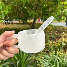 1.2LB 3.5''Natural Clear Quartz Tea Coffee Mug Cup Unique Crystal Gift Gemstone picture