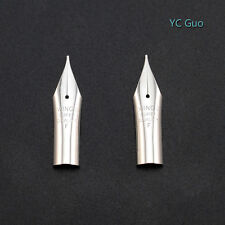 2X Fine Nibs For Wing Sung 659 & 698 Fountain Pen Silver Color picture