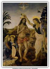 The Baptism of Christ Leonardo da Vinci picture
