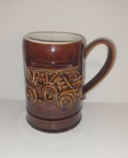Vintage 1978 AAA ANTIQUE CAR BROWN GLAZE MUG CUP picture
