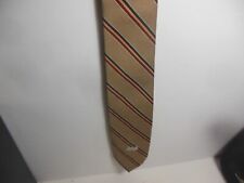 Vintage Arby’s Fast Food Employee Uniform Manager Tie Tan w/ Stripes Polyester picture