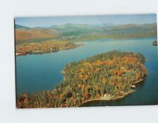 Postcard Aerial View World of Life Island Schroon Lake New York USA picture
