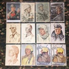 LOT of 16 WW2 WWII Germany Willhem Willrich Military Art Postcards  picture