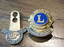 Lions Club International Charter Member & 50th Anniversary 1967 Pins picture