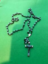 Vintage Light Blue Plastic Rosary Beads Made in Italy picture