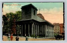Boston MA-Massachusetts, King's Chapel, Religion Outside c1913 Vintage Postcard picture