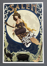 Salem, Massachusetts - Witch Scene - Lantern Press Postcard - Halloween picture