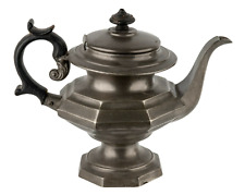 An Antique Pewter Octagonal Form Teapot picture