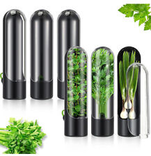 Kitchen Tool Fresh Herb Greens Keeper Storage Container Vanilla Preservation Cup picture