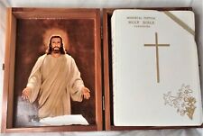 Vintage Holy Bible Memorial Edition Concordance Wooden Box 1976 Worcester Mass picture