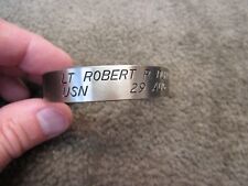 Original Vintage 1970's POW Bracelet Nickel Silver LT ROBERT R DUNCAN AUG 1968 picture