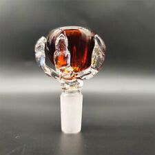 1 Pc Amber Red Dragon Claw Style Glass Bowl Head Piece For Glass Bong 14mm picture