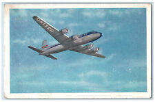 c1950s United's Big DC-6 Mainliner 300 Airplane Queen of Skyways Postcard picture