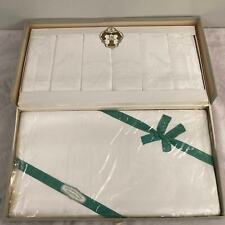 Irish Linen Vintage Damask Tablecloth 54x72 and Napkins 16x16 New In Box picture
