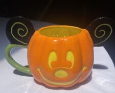 Disney Parks Mickey Mouse Happy Halloween Jack O Lantern Pumpkin Coffee Mug Cup picture