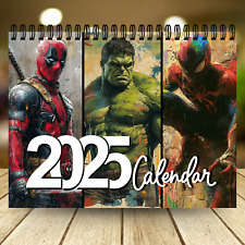 Superheroes 2025 Calendar | 12 Month Calendar | Man Cave Décor | Wall Calendar picture
