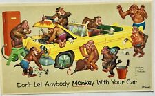 Prestone Monkey Car Vintage Postcard picture