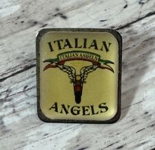 Vintage Italian Angels Motorcycle Brotherhood Of Tampa Florida Pin Lapel Hat picture