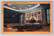 New York City NY- New York, Security Council Chamber, Vintage c1954 Postcard picture