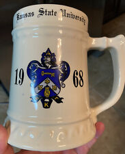 Vintage 1968 Kansas State University Ceramic Large Beer Stein Mug Brenda RARE picture