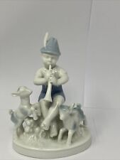 Gerold Porzellan Figurine Shepard Boy Goatherd Horn Bavaria Blue Goat #5248 picture