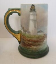 Outstanding Hand Painted Limoges Portland Headlight Signed Sara Warren picture