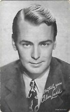 EXHIBIT CO. ARCADE ACTOR CARD 1940's ALAN LADD POPULAR CARD picture