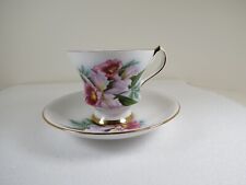 Vintage Royal London Bone China England Tea cup & Saucer Purple Iris Gold trim picture