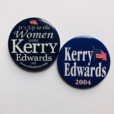 2004 John Kerry John Edwards Campaign Button Pin Presidential Set of Two picture