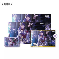 Official Genshin Impact Raiden Shogun Metal Badge Mouse Pad Mat Poster Full set picture