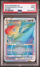 Pokémon TCG Dragonite VStar Pokémon Go 081/078 PSA 9 Foil Card Freshly Graded picture