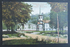 Presbyterian Church & High School Livingston Manor NY Unposted DB Postcard picture
