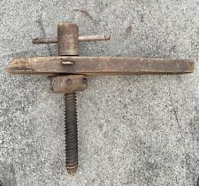 Antique Large Wood Workbench Vise/Bench Screw, Wood Threads Primitive Carpentry picture