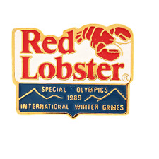 Vintage RED LOBSTER Special Olympics International Winter Games Lapel Pin 1989 picture