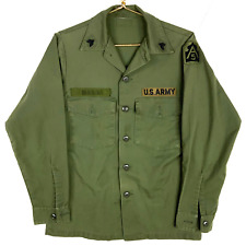 Vintage Us Army Og-107 Button Up Shirt Medium Green picture