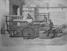 1851 MECHANICAL PRESS PAPERMAKING 2 ANTIQUE NEWSPAPERS picture