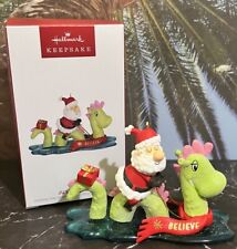 Hallmark Keepsake Ornament JUST Believe Santa Riding Loch Ness Nessie Figure picture
