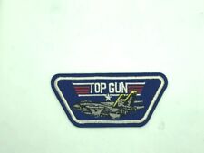 TOP GUN Sew On Patch Black Gold Star US Navy Military Arm Patch picture