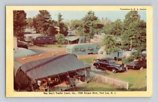 1940'S. FORT LEE, NJ. RAY GUY'S TRAILER COURT, TRAVEL TRAILERS. POSTCARD EE17 picture