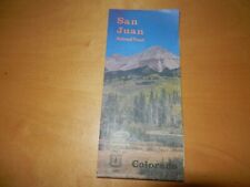 Vintage -- SAN JUAN -- NATIONAL FOREST MAP -- COLORADO -- 1989 picture