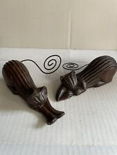 Two adorable very vintage carved  picture