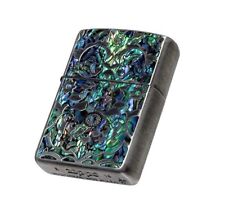 Zippo Oil Lighter Armor Mosaic  shell inlay antique nickel      picture