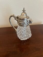 Vintage Leonard Silver Plate Syrup Pitcher Lions Head  picture