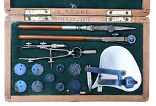 Antique 19th century professional architect  Compass set, in original case picture