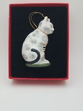 Vintage 1993 Metropolitan Museum of Art Ceramic Cat Christmas Ornament picture