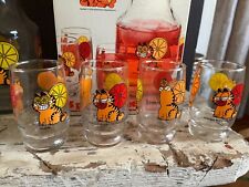 Vintage Garfield Juice Pitcher 4 Glasses 1978 Anchor Hocking NEW IN BOX PRISTINE picture