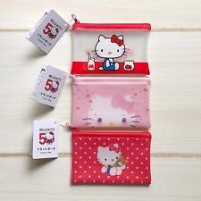 Sanrio Hello Kitty 50th Anniversary Flat Pouch Set of 3 Daiso Japan Limited picture